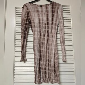 SHEIN - Tie-Dye Long-Sleeve Dress